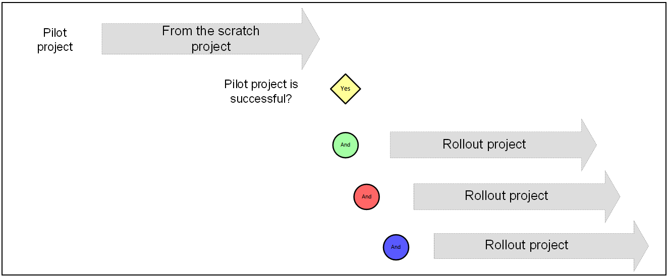 Pilot, from the scratch and rollout ERP-projects